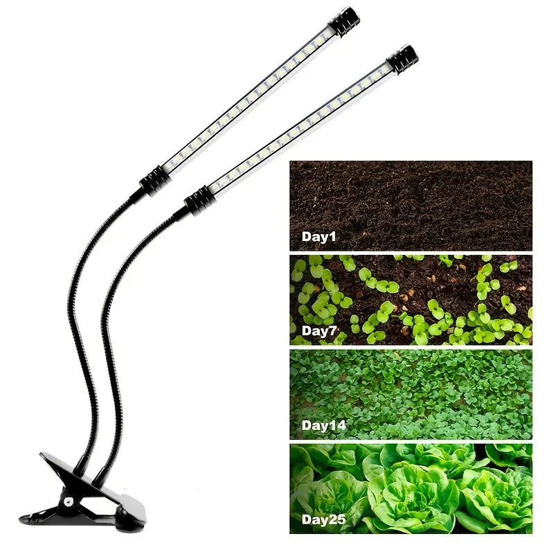 Dimmable Clip-On Plant Grow Light (1pc)