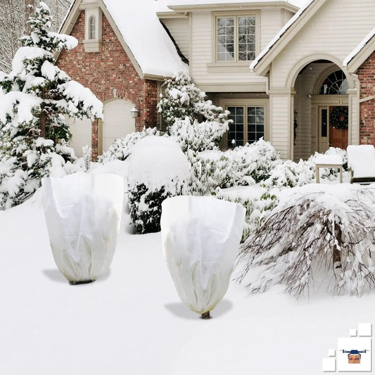 Pack of 2 White Winter Plant Covers 31.6x47 inch Freeze Protection Plant Winter