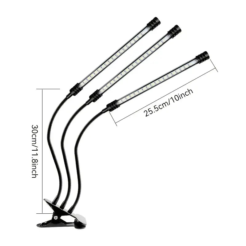 Dimmable Clip-On Plant Grow Light (1pc)