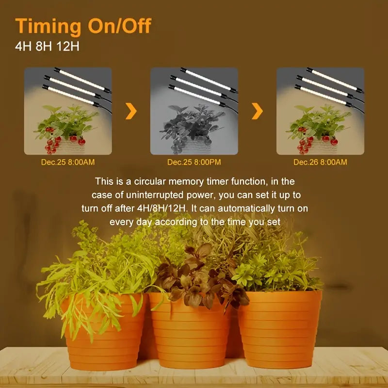 Dimmable Clip-On Plant Grow Light (1pc)