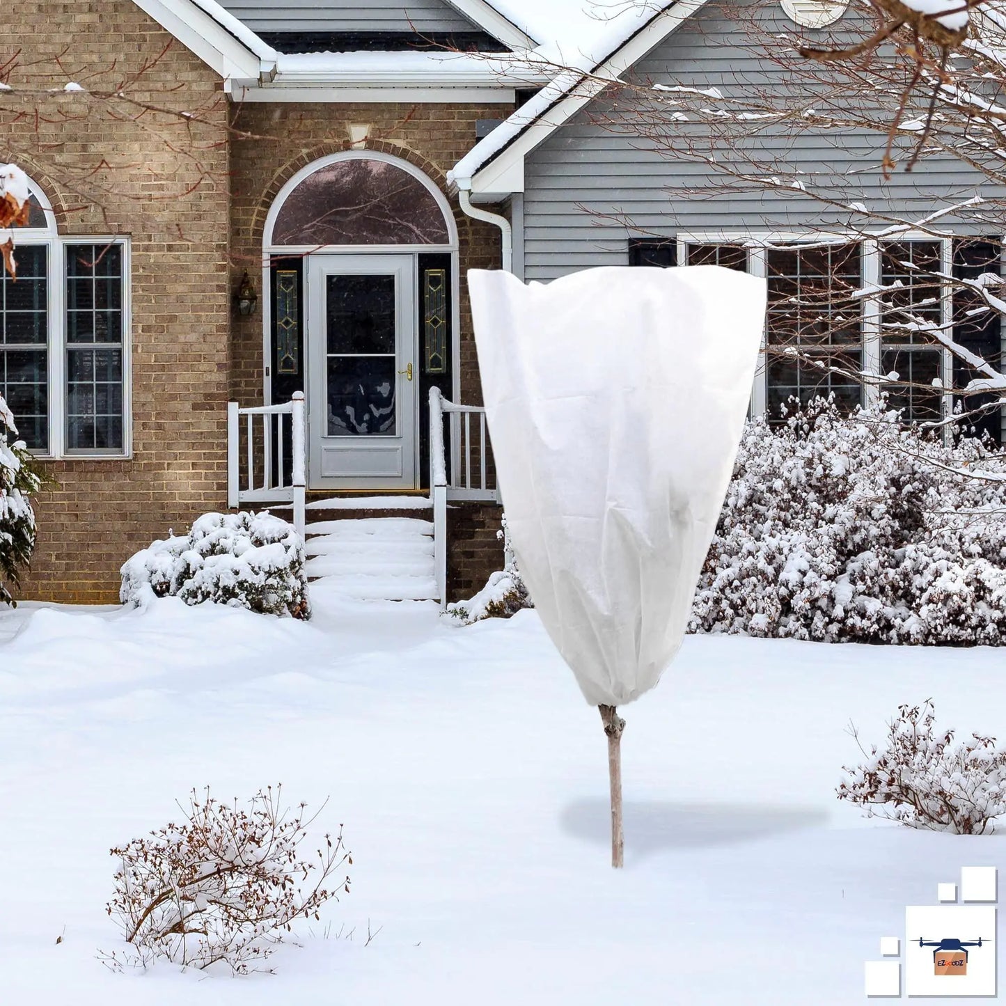Pack of 2 White Winter Plant Covers 31.6x47 inch Freeze Protection Plant Winter